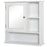 kleankin Bathroom Cabinet, Wall Mount Storage Organizer with Mirror, Adjustable Shelf for Bathroom, Kitchen, Bedroom, White