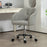 Fluffy Vanity Chair for Desk, with Height Adjustable, Wheels, Grey