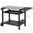 Multi-Feature BBQ Grill Table, with Stainless Steel Top - Black