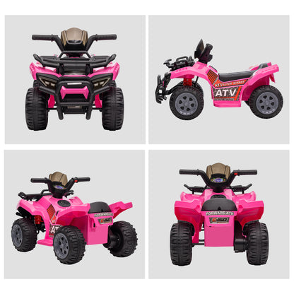 6V Kids Electric Ride on Car Toddler Quad Bike ATV for 18-36 month Pink