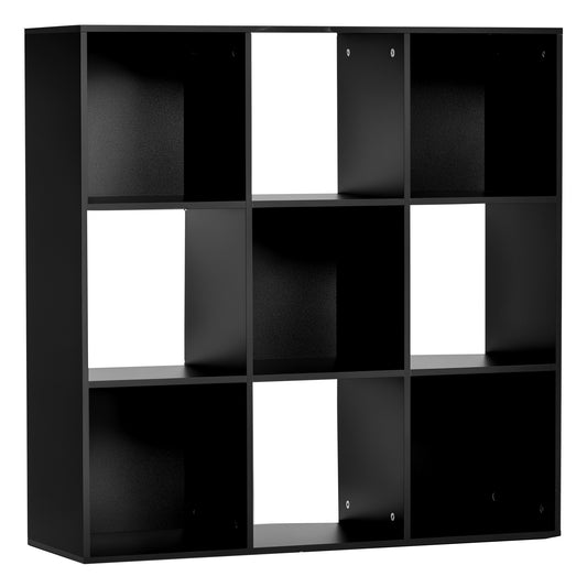 9 Cube Storage Cupboard Bookcase Bookshelf Home Office, Black