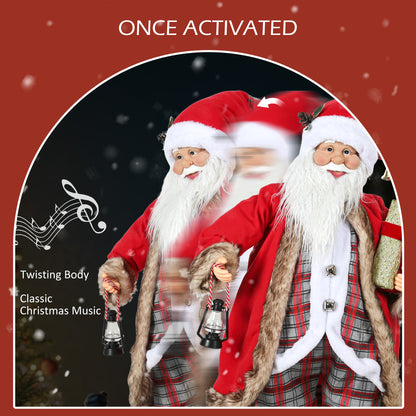 141cm Animated Santa Claus with Sound Activated for Party Festival