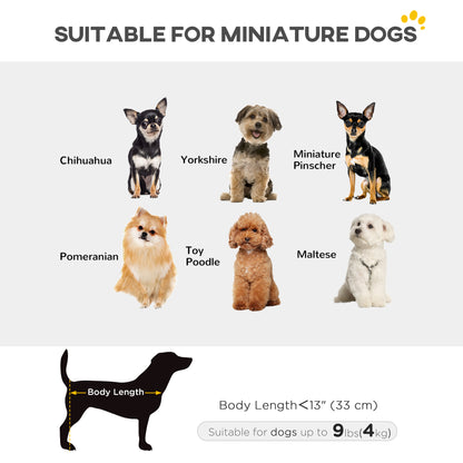 Foldable Dog Stroller with Safety Straps, Storage Bag, Black