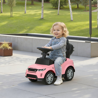 Land Rover Licensed Baby Push Car, 2-in-1 Ride on Car, Pink