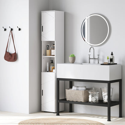 Tall Bathroom Storage Cabinet, Slim Bathroom Cabinet with Soft Close