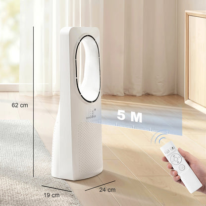 Bladeless Tower Fan with Oscillating, 3 Speeds, 3 Modes, 15H Timer
