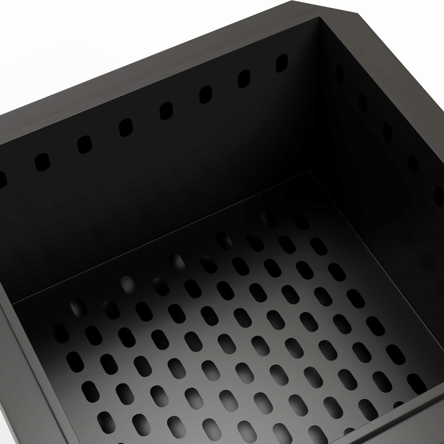 Smokeless Fire Pit, Square Metal Bonfire Stove, Black