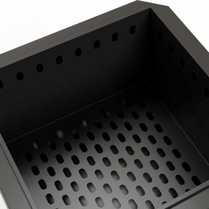 Smokeless Fire Pit, Square Metal Bonfire Stove, Black
