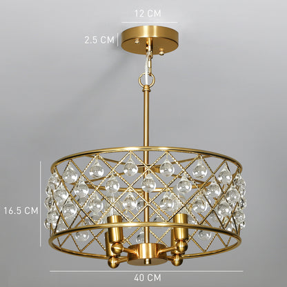 Ceiling Light with Adjustable Height, Modern Crystal Chandelier