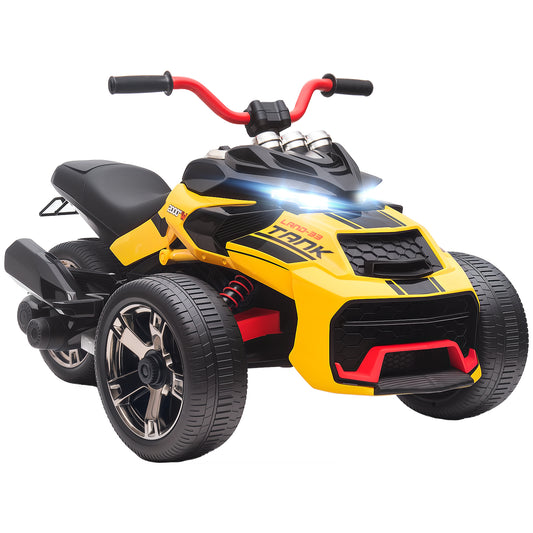 12V Kids Electric Ride On Car, Battery Powered Ride On ATV, Yellow
