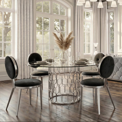 Ravello Dining Chair Silver - Black