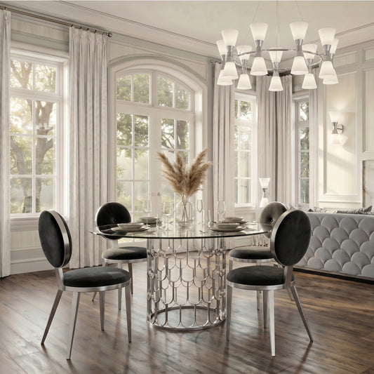 Ravello Dining Chair Silver - Black