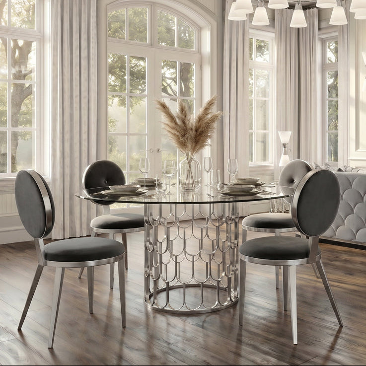 Ravello Dining Chair Silver - Smoke