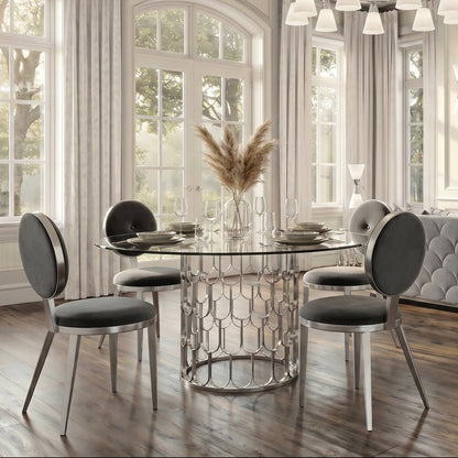 Ravello Dining Chair Silver - Smoke