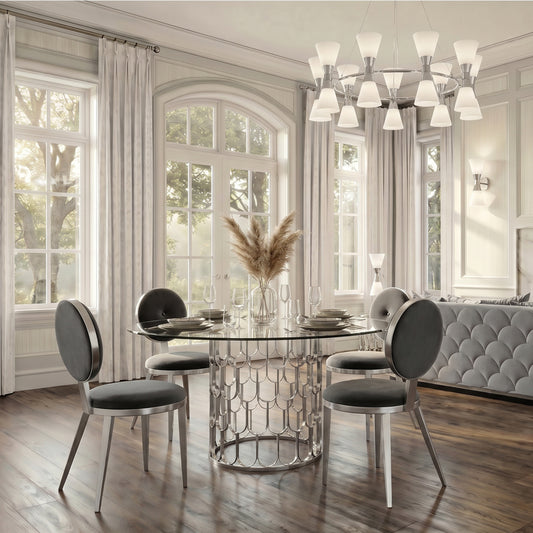 Ravello Dining Chair Silver - Smoke
