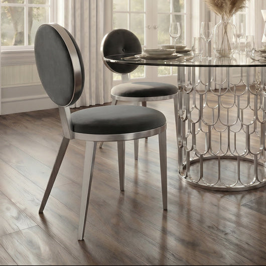 Ravello Dining Chair Silver - Smoke