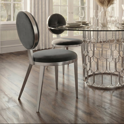 Ravello Dining Chair Silver - Smoke