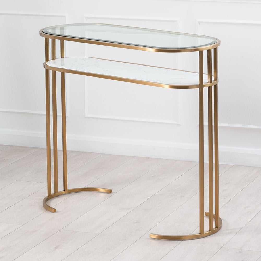Aria Console Table Brass