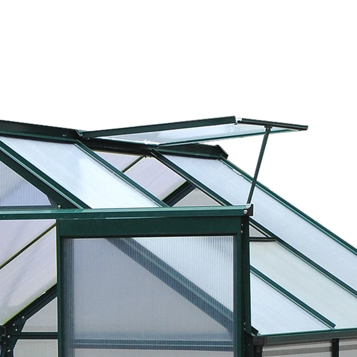 6x6ft Polycarbonate Greenhouse - Dark Green
