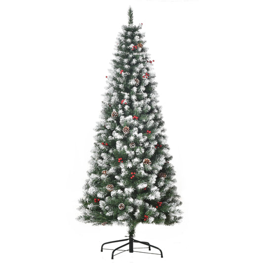 6FT Artificial Christmas Tree Xmas Indoor Decoration w/ Pinecone