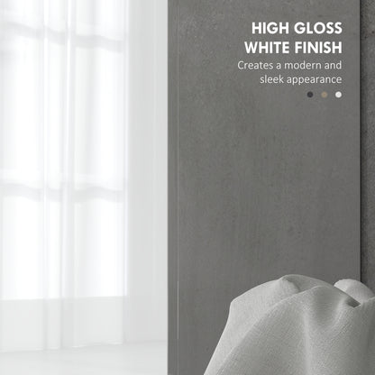 Bathroom Under Sink Cabinet with Adjustable Shelf High Gloss White