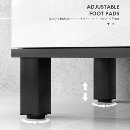 Bathroom Under Sink Cabinet with Adjustable Shelf High Gloss White