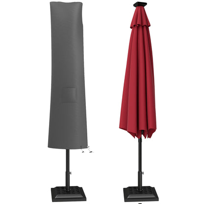 Parasol Umbrella Cover, Outdoor Protector for Garden, Grey