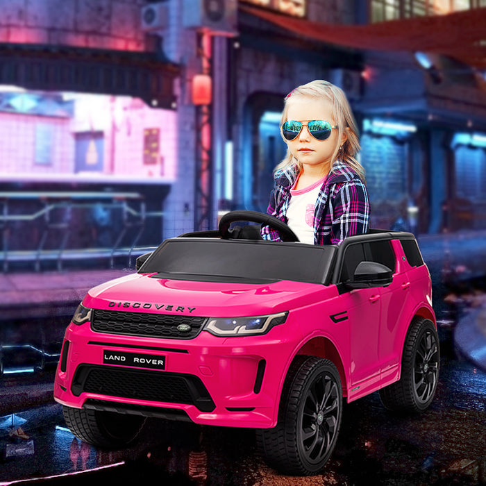 Land Rover Licensed Kids Electric Car w/ Remote Music - Pink