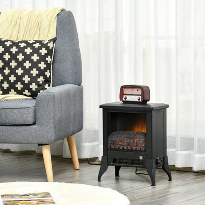 Electric Fireplace Stove, Freestanding Fireplace Heater W/ Flame Effect