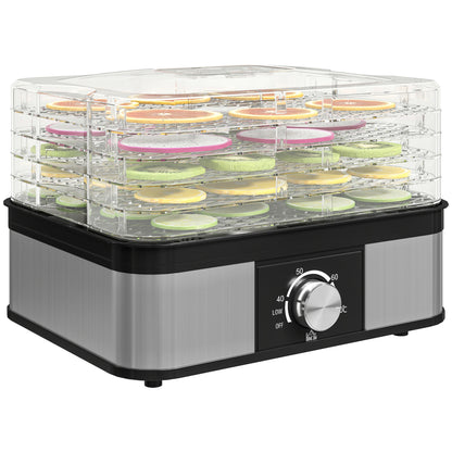 5 Tier Food Dehydrator, 245W for Drying Fruit, Meat, Vegetable, Black