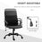 PVC Leather & Mesh Panel Blend Office Chair Swivel Seat w/ Padding Ergonomic Desk Adjustable Height Tilt 5 Wheels Stylish Black