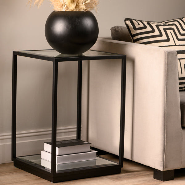 Rippon Black Square Side Table
