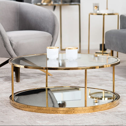 Rippon Brass Circular Coffee Table