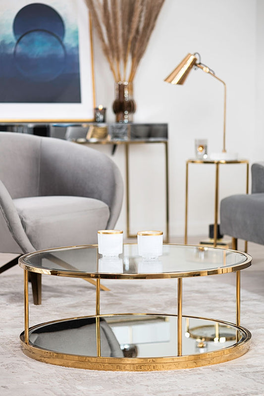 Rippon Brass Circular Coffee Table