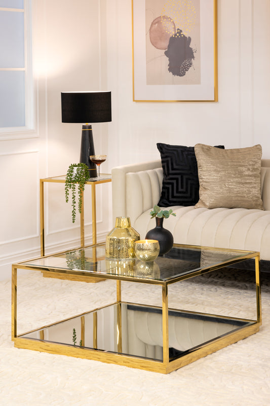 Rippon Brass Square Coffee Table