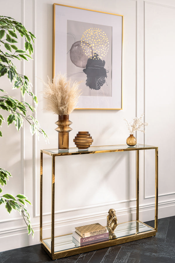 Rippon Brass Rectangular Console Table