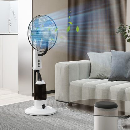 Spray Misting Fan, Floor Fan with Water Mist Spray and 3 Speeds