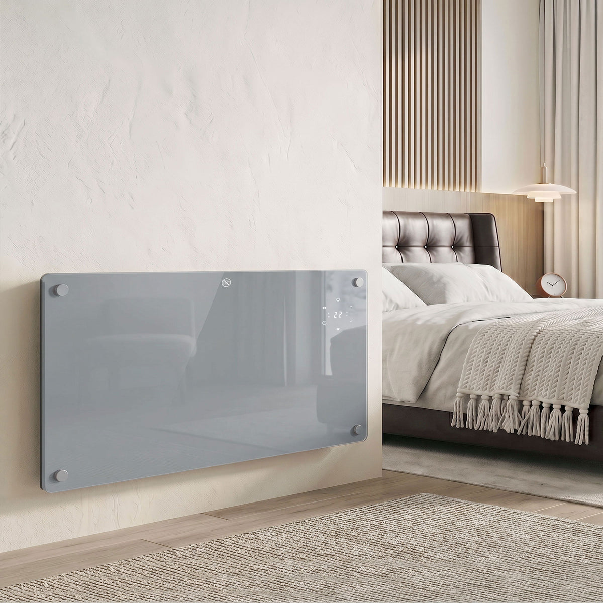 2000W Electric Space Heater Radiator Wifi Smart App, Grey
