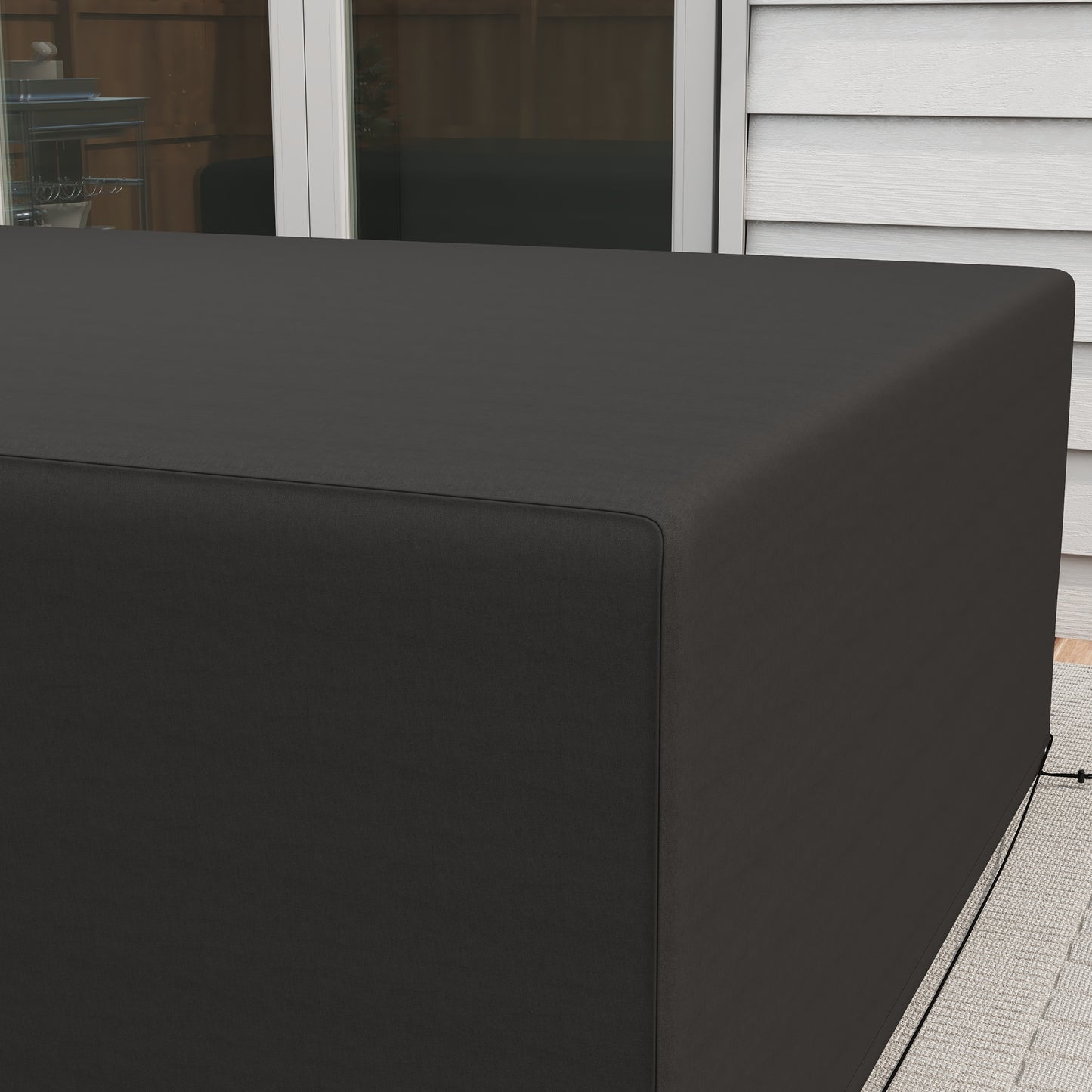 UV Rain Protective Cover or Garden Wicker Rattan Black