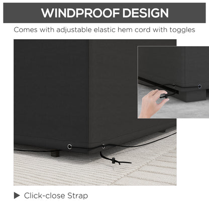 UV Rain Protective Cover or Garden Wicker Rattan Black