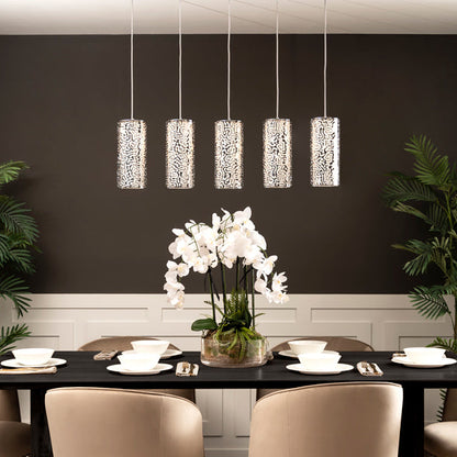 Moray Five Light Pendant Chrome