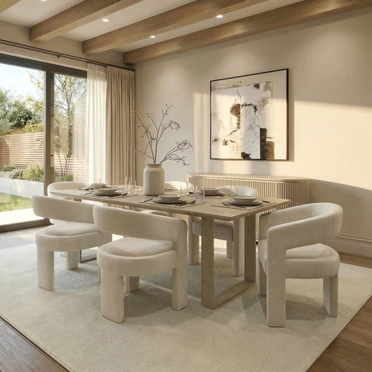 Rocco Washed Grey Oak Dining Table