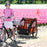 2 Seat Bike Trailer Bicycle wagon for Kids Child Steel Frame Safety Harness Seat Carrier Orange Black 130 x 76 x 88 cm