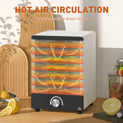 Food Dehydrator with 7 Stainless Steel Tray, for Fruit, Meat, White