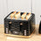 Toaster with 4 Slot, 7 Browning Levels, 1600W, Black Ripple