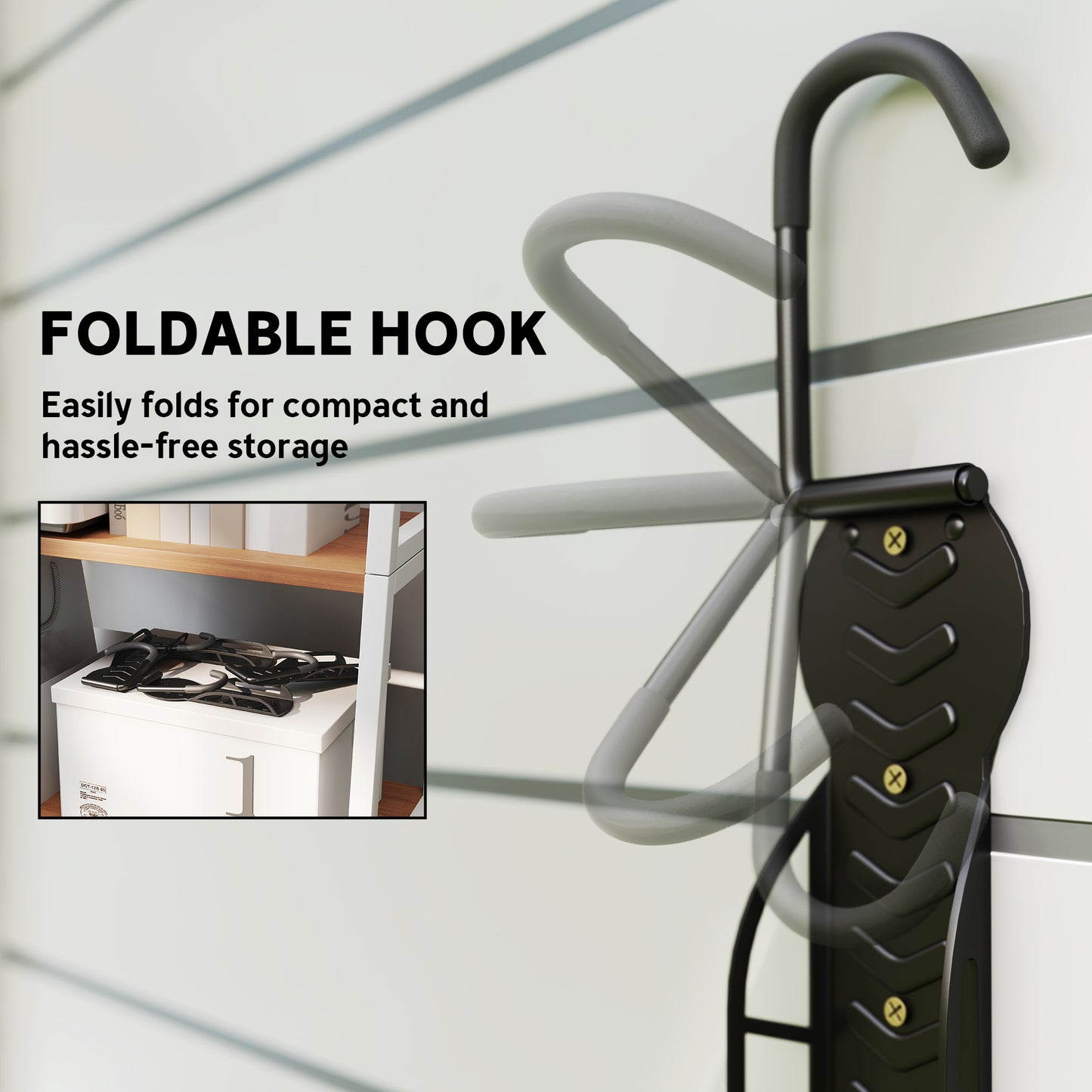 4 Pack Bike Rack, Wall Mounted Bike Hooks for Garage