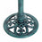 Garden Bird Bath Outdoor Decrative Garden Feeder Stand with Scallop-like Pattern, Time-Worn Finish, 50cm, Green