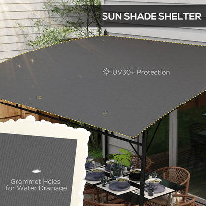 3 x 4m Outdoor Pergola Gazebo, Garden Sun Shade Shelter with Metal Frame, for Patio, Deck