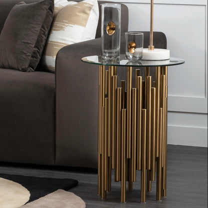 Rubell Brass Side Table