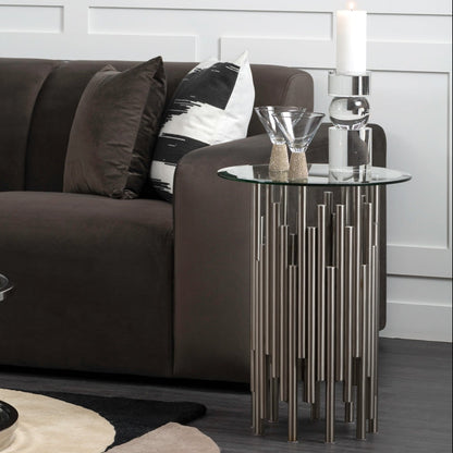 Rubell Silver Side Table